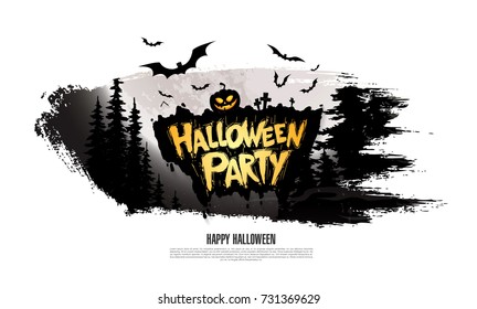 Halloween party. Vector illustration