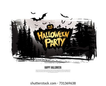 Halloween party. Vector illustration