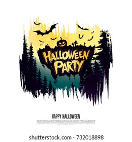 Halloween party. Vector illustration