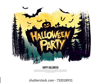 Halloween party. Vector illustration