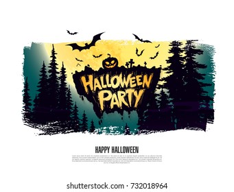 Halloween party. Vector illustration