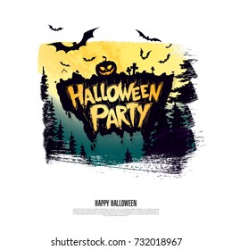 Halloween party. Vector illustration