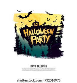 Halloween party. Vector illustration