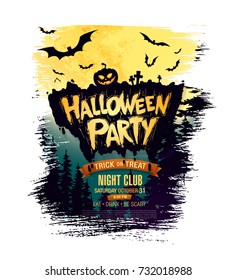 Halloween party. Vector illustration