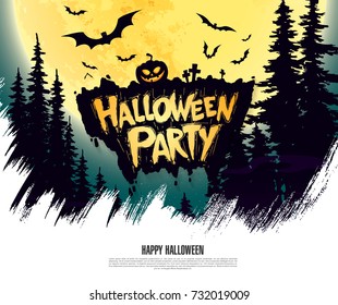 Halloween party. Vector illustration