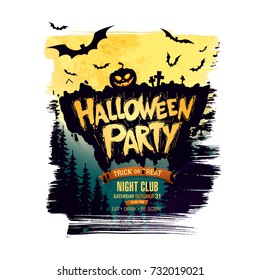 Halloween party. Vector illustration