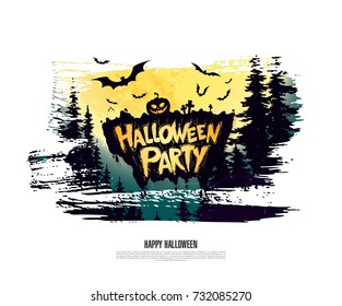 Halloween party. Vector illustration