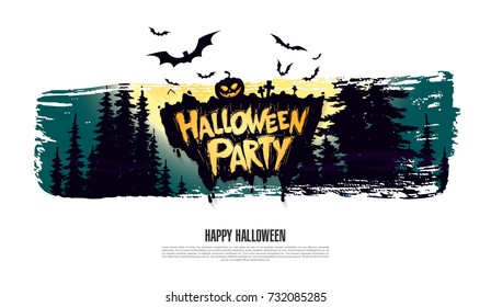 Halloween party. Vector illustration