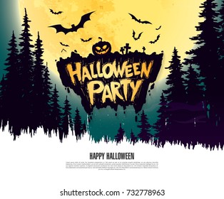 Halloween party. Vector illustration