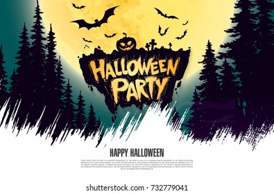 Halloween party. Vector illustration