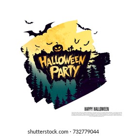 Halloween party. Vector illustration