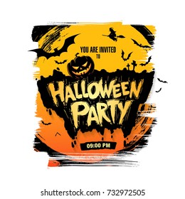 Halloween party. Vector illustration
