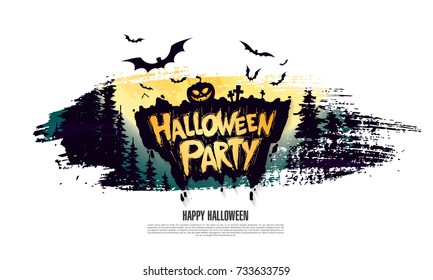 Halloween party. Vector illustration