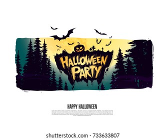 Halloween party. Vector illustration