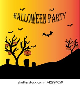 halloween party vector illustration
