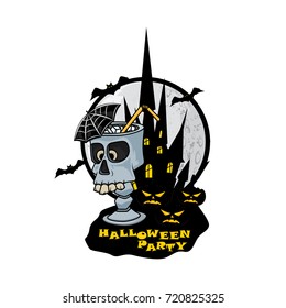 halloween party, vector illustration for poster or flyer