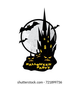 halloween party, vector illustration for poster or flyer