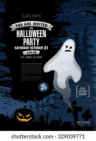 Halloween party. Vector poster