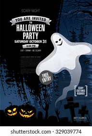 Halloween party. Vector poster