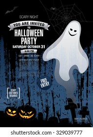 Halloween party. Vector poster