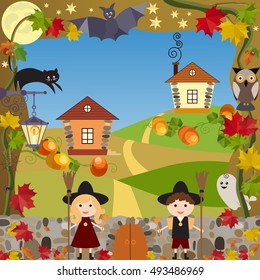 Halloween party in the village.