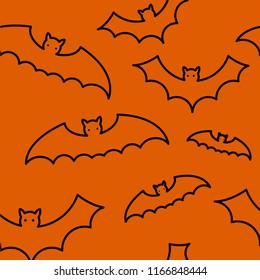 Halloween party wallpaper background vector illustration - Happy bat ghost halloween party wallpaper scream vector illustration