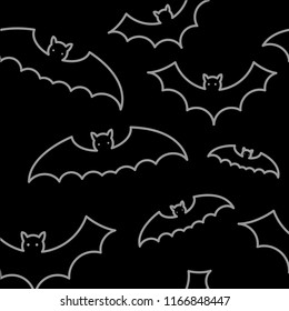 Halloween party wallpaper background vector illustration - Happy bat ghost halloween party wallpaper scream vector illustration