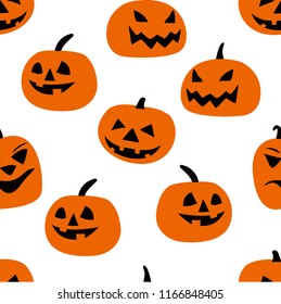 halloween party wallpaper  vector illustration, happy pumpkin icon isolated, scary pumpkin vector