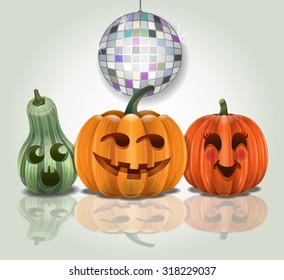 Halloween Partying Pumpkins