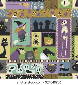 Halloween pattern 06 in editable vector file