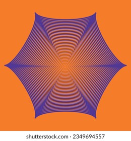 halloween pattern. Abstract halloween vector illustration of spider web on orange background.