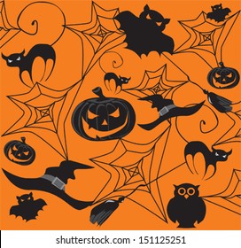 Halloween pattern and background