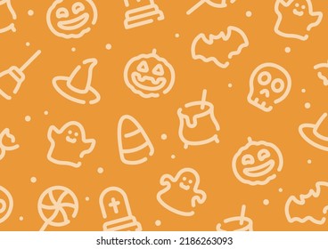 Halloween pattern background for graphic design.A-size horizontal.