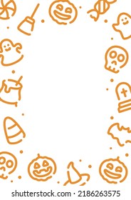 Halloween pattern background for graphic design.A-size vertical frame.