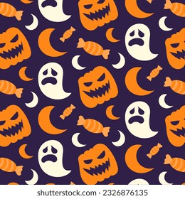 Halloween Pattern Background Illustration For Business