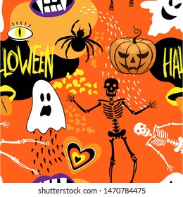 Halloween pattern. Background for party design.