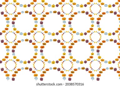 Halloween pattern background.Easy-to-use vector data.