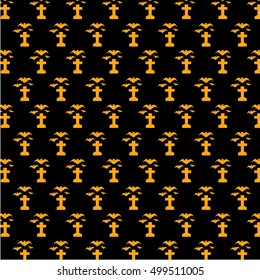 Halloween pattern with bats with grave