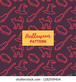 Halloween pattern in cartoon style