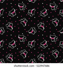 Halloween pattern with cats