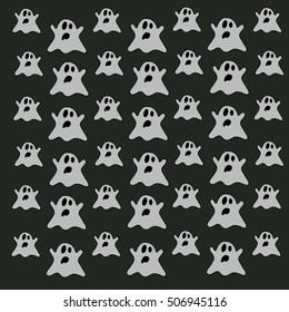 HALLOWEEN  pattern with cute ghosts.