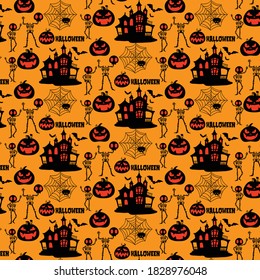 halloween pattern design idea eps