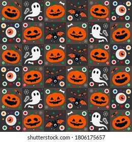 halloween pattern design. vector illustration 