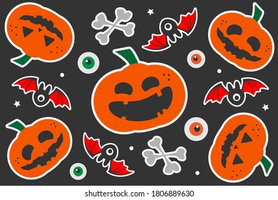halloween pattern design. vector illustration 