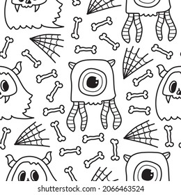 halloween pattern designs illustration for clothing, wallpapers, backgrounds, posters, books, banners and more