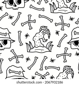 halloween pattern designs illustration for clothing, wallpapers, backgrounds, posters, books, banners and more