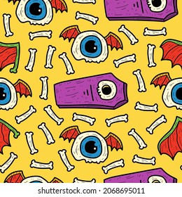 halloween pattern designs illustration for clothing, wallpapers, backgrounds, posters, books, banners and more
