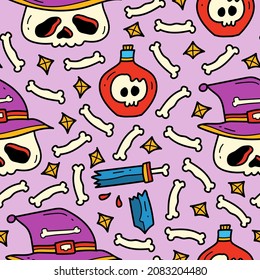 Halloween pattern designs illustration for clothing, wallpapers, backgrounds, posters, books, banners and more
