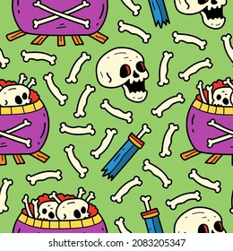 Halloween pattern designs illustration for clothing, wallpapers, backgrounds, posters, books, banners and more