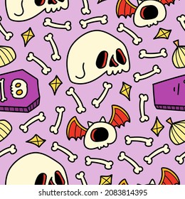 Halloween pattern designs illustration for clothing, wallpapers, backgrounds, posters, books, banners and more